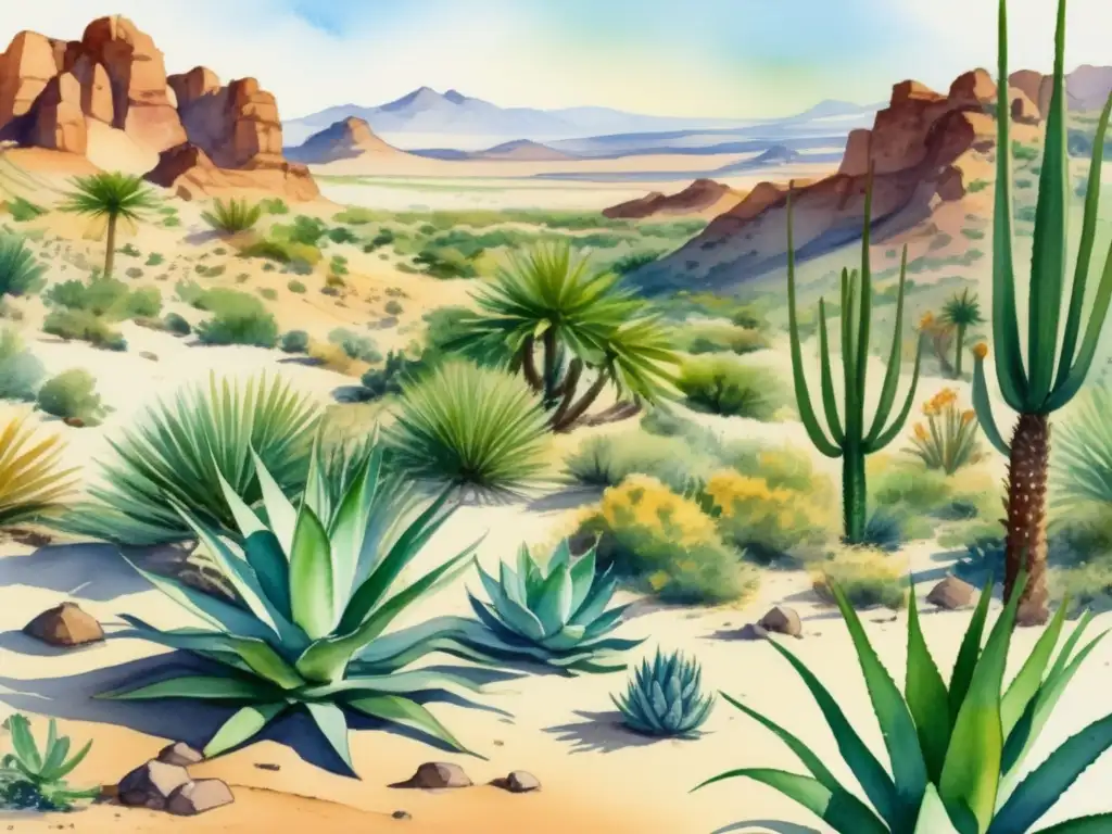 Paisaje desierto con aloe vera: Beneficios medicinales del aloe vera