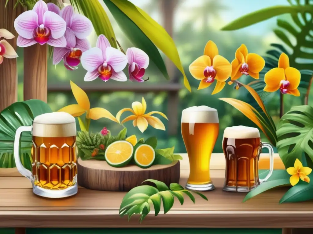 Jardín cervecero con plantas medicinales