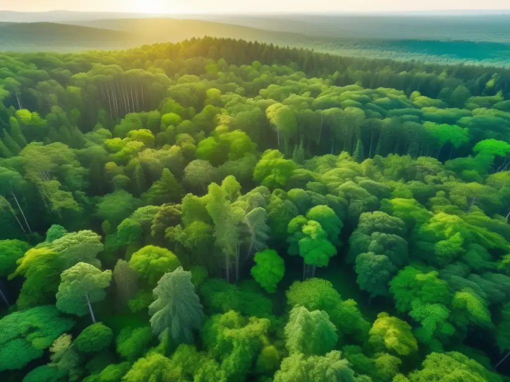 Imagen de bosque exuberante en 8k con diversa vida silvestre y colores vibrantes