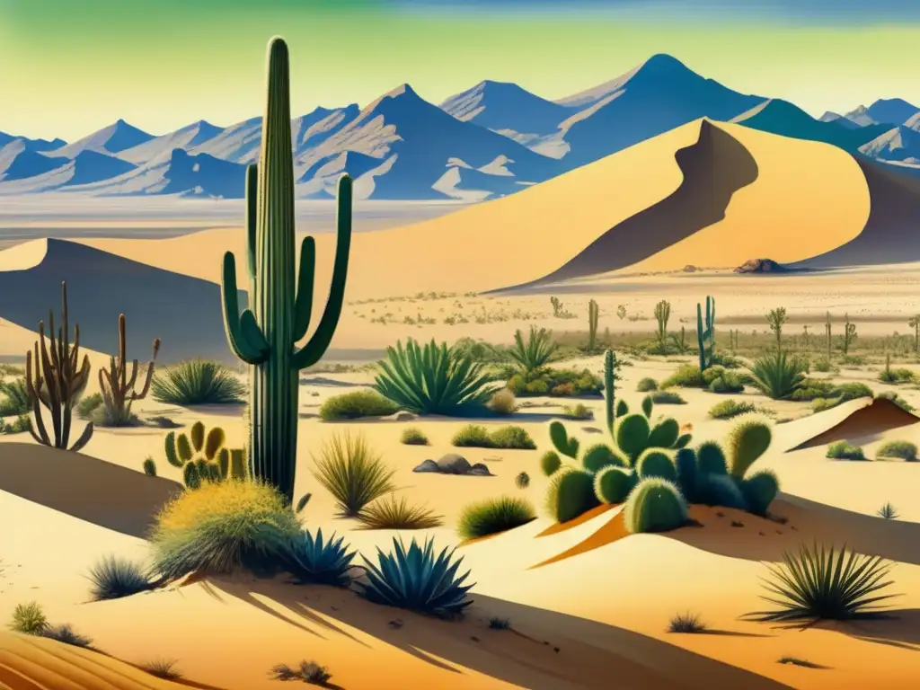 Paisaje desierto: adaptación y supervivencia