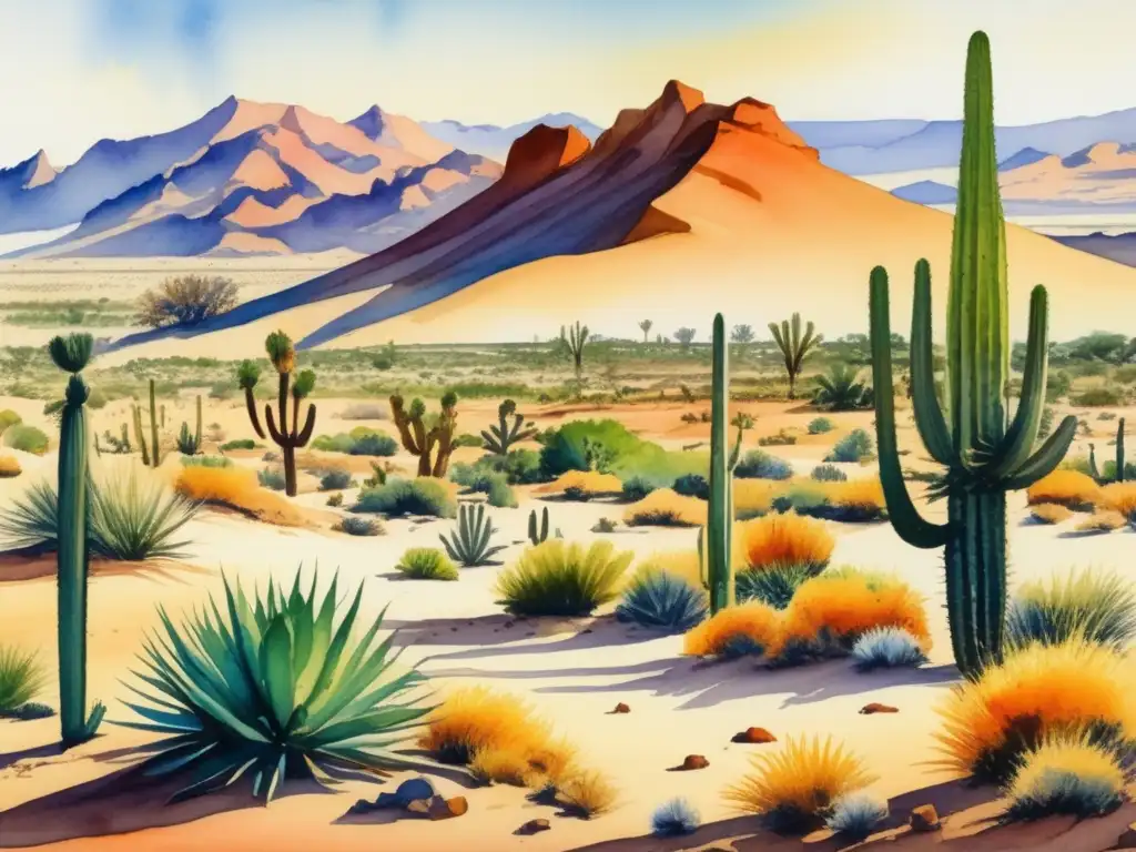 Paisaje del desierto: adaptación de las plantas al desierto