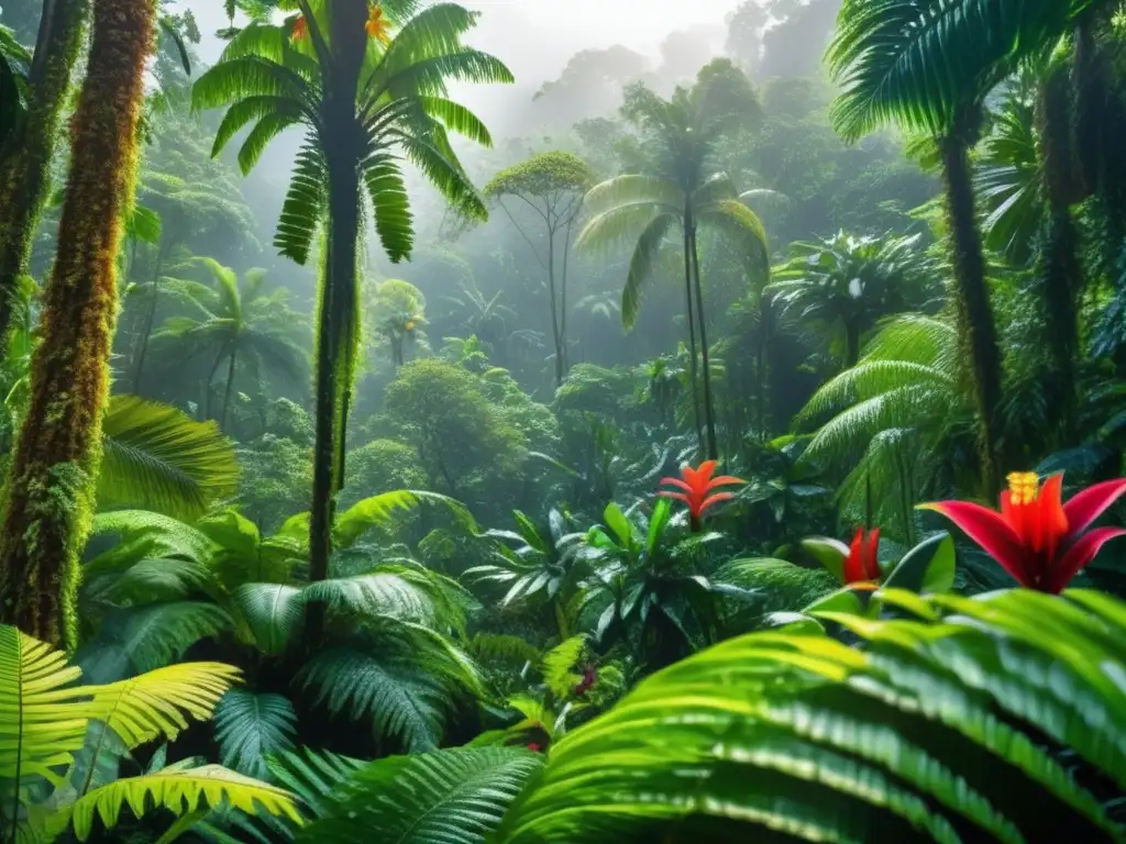 Plantas tropicales de África: Selva y biodiversidad con exuberante flora y fauna