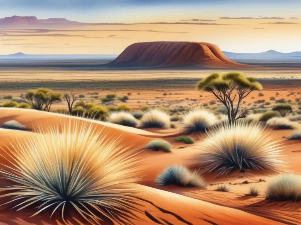 Flora única del desierto australiano con adaptaciones sorprendentes