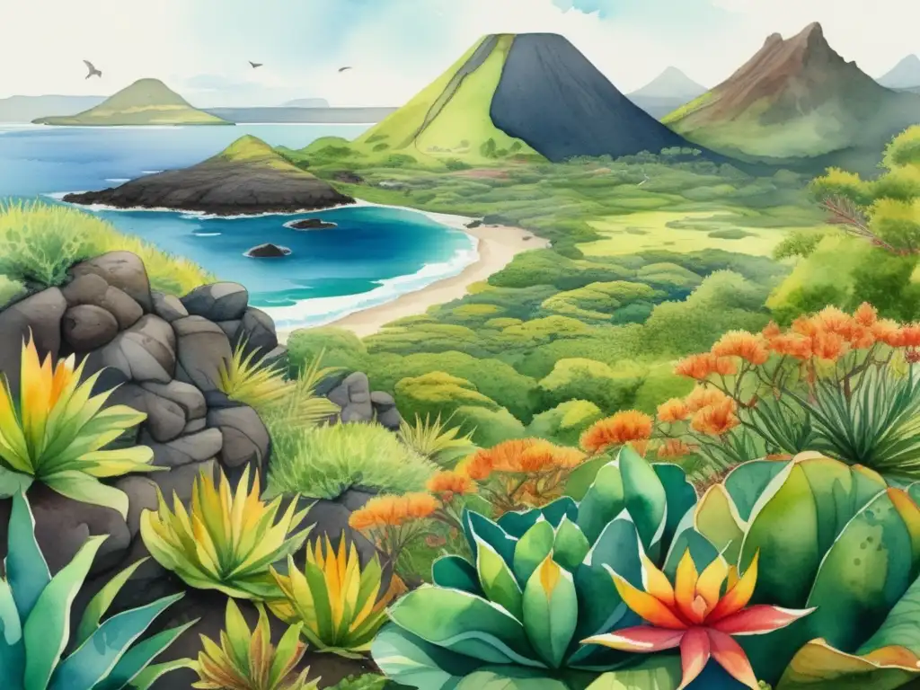 Paisaje volcánico y flora endémica de las Islas Galápagos: Plantas exquisitas y biodiversidad marina