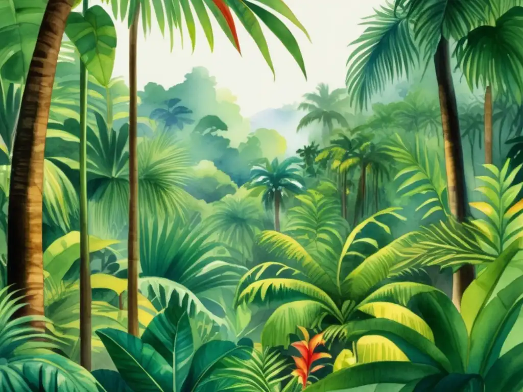 Tropical rainforest with vibrant plants: Beneficios medicinales de las plantas