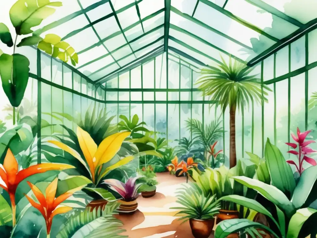 Invernadero tropical con exóticas plantas: beneficios de usar invernaderos para plantas exóticas