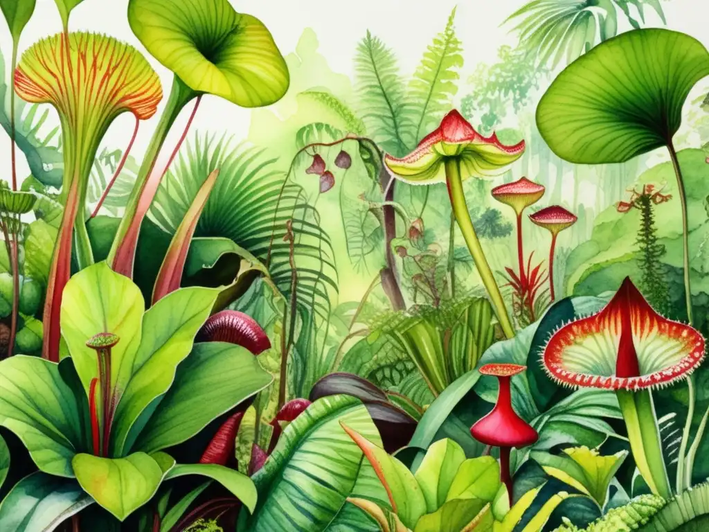 Lush rainforest with carnivorous plants: Beneficios y usos de plantas carnívoras