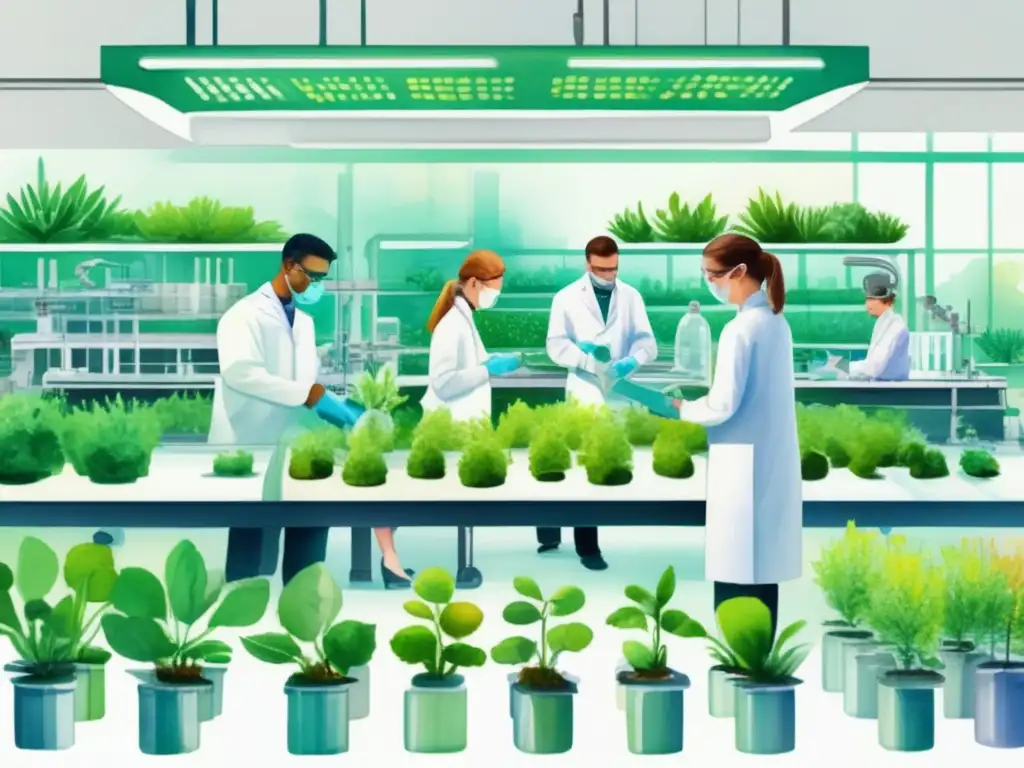 Clonación vegetal: técnicas modernas y usos - Laboratorio de científicos trabajando en la clonación de plantas