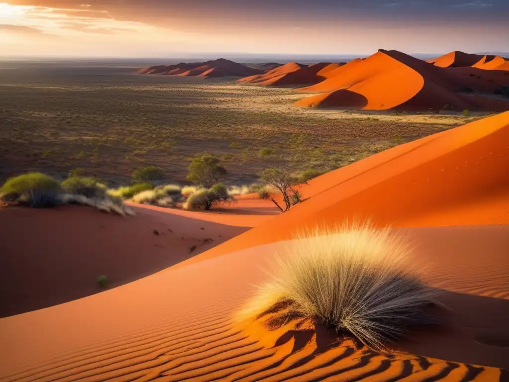 Adaptaciones únicas plantas desierto australianas en imagen del Outback