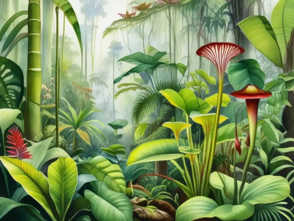 Bosque tropical con plantas carnívoras: Biodiversidad y distribución geográfica