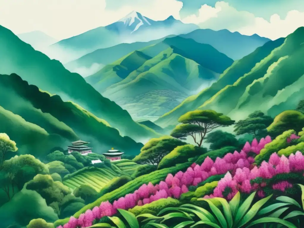 Paisaje de Sikkim con Rhododendron de Sikkim: características, hábitat y usos