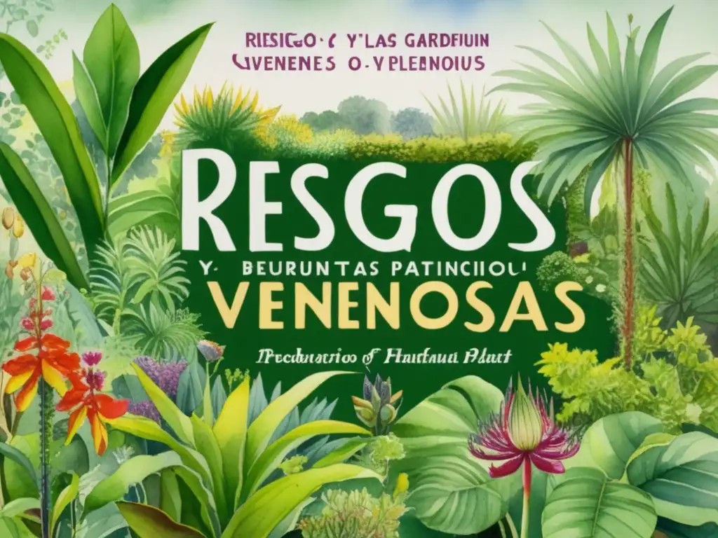 Jardín botánico con plantas venenosas: riesgos y beneficios