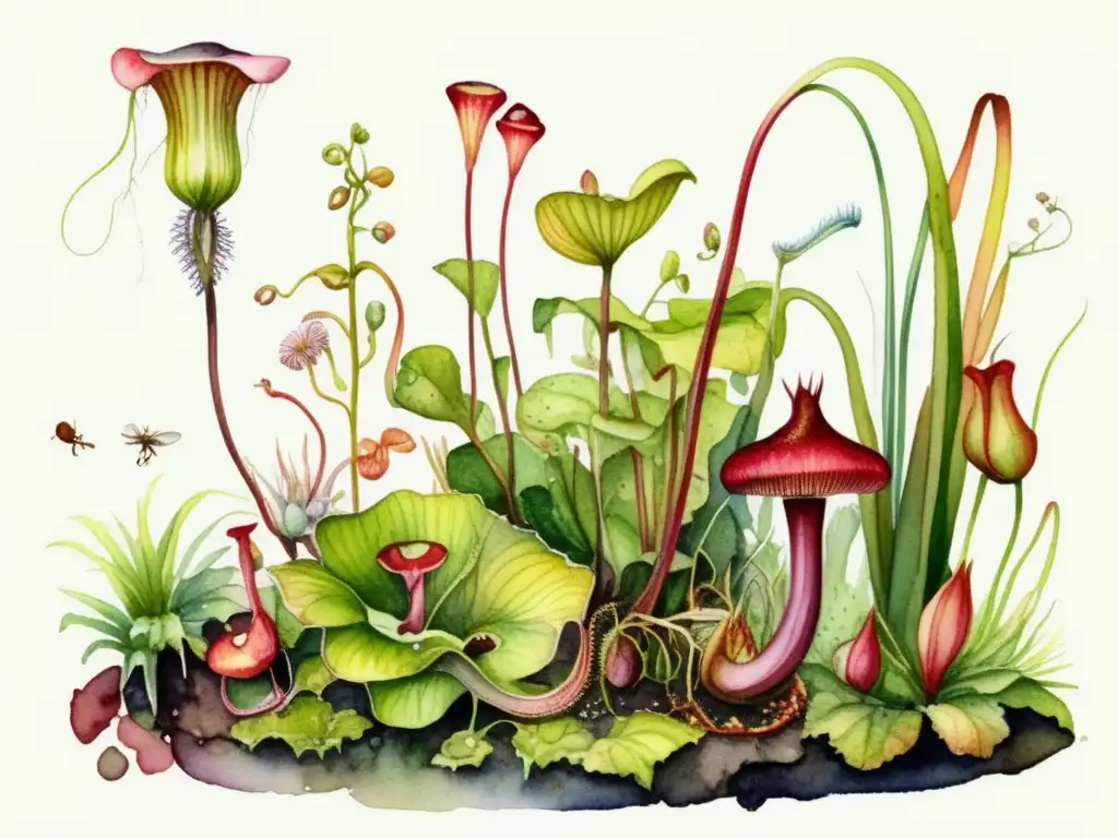 Jardín de plantas carnívoras exuberante y diverso Jardín de plantas carnívoras: Las mejores para tu jardín