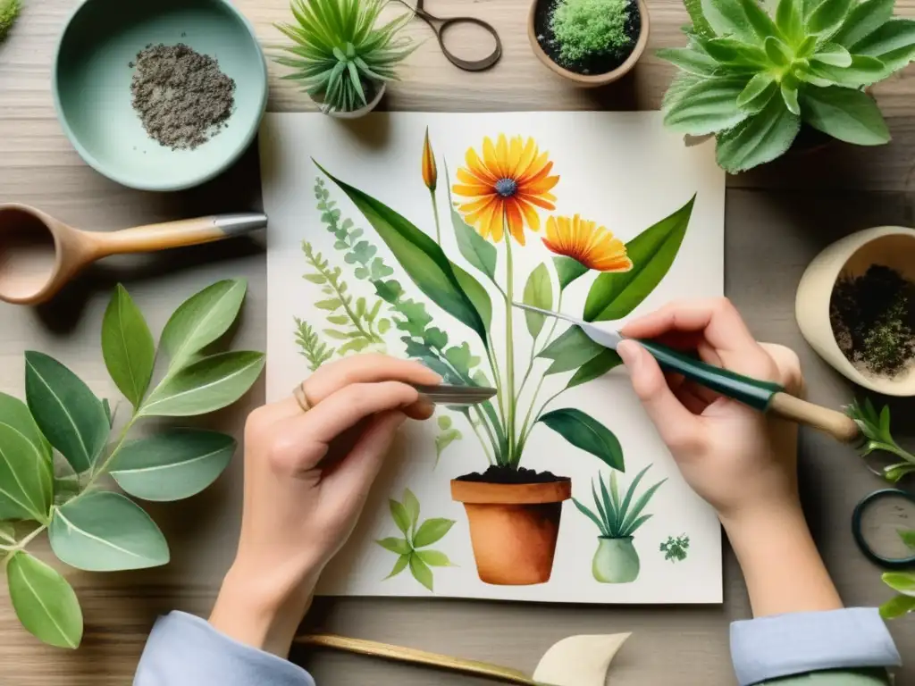 Jardín exuberante con propagación de plantas Técnicas modernas propagación plantas