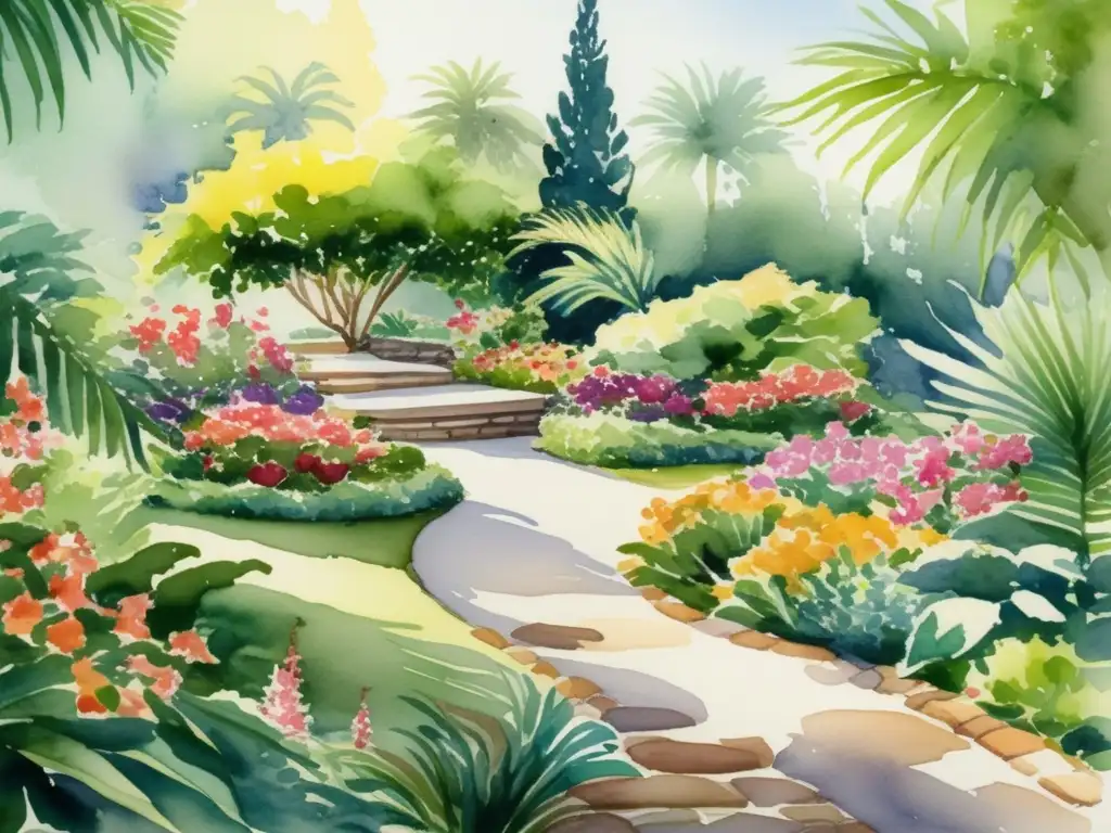 Un jardín espectacular con plantas ornamentales