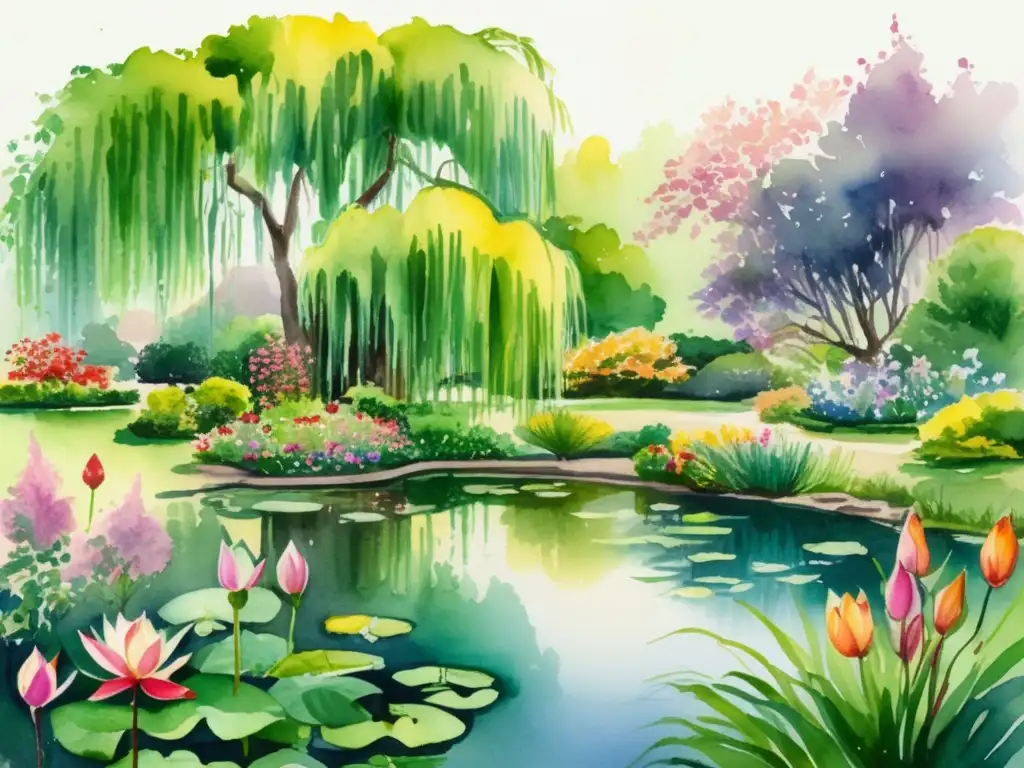Jardín literario con flores simbólicas Jardín encantador con plantas literarias y significado simbólico de plantas clásicas