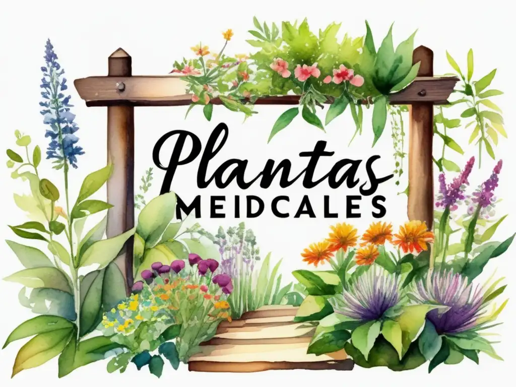 Jardín vibrante de plantas medicinales con beneficios antivirales