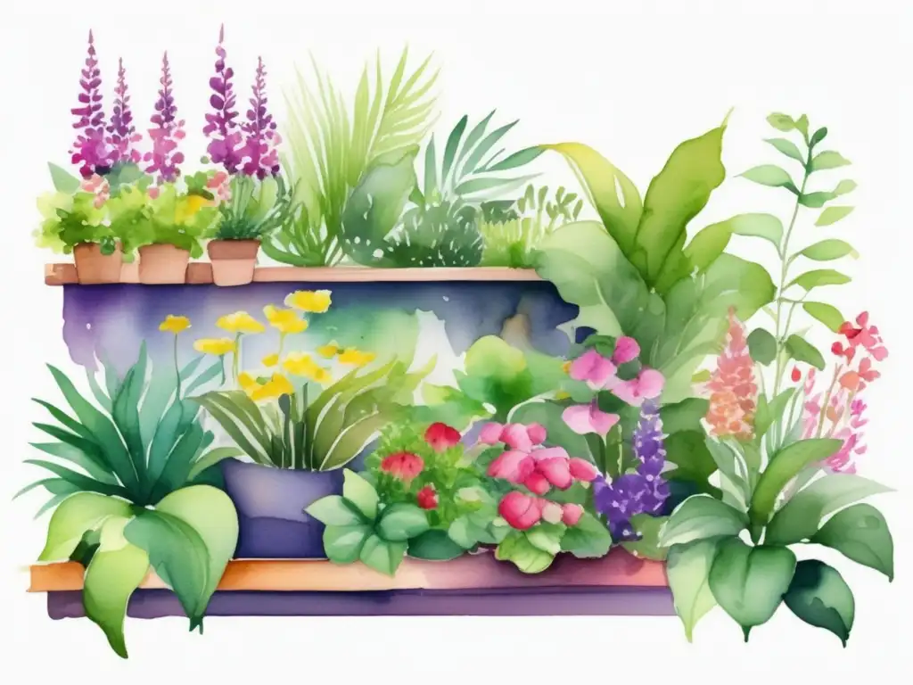 Jardín vertical con plantas exuberantes y flores vibrantes: beneficios de la jardinería vertical