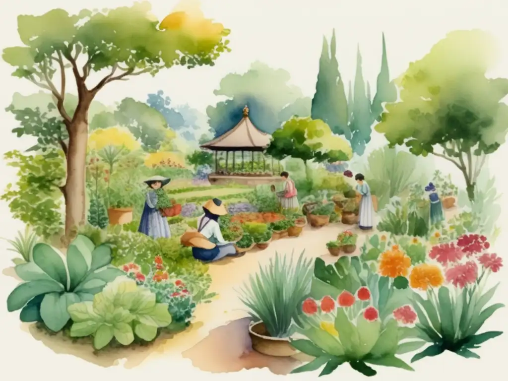 Beneficios de enseñar botánica a niños pequeños en un vibrante jardín botánico con detalles y colores fascinantes