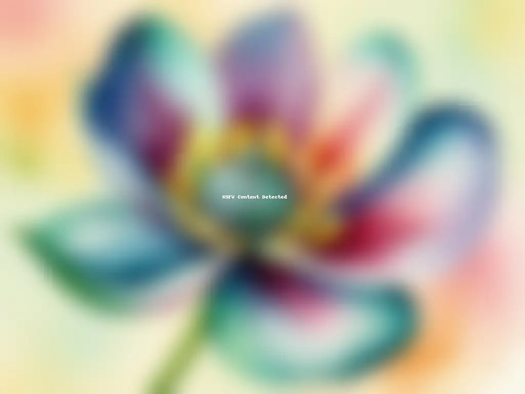 Tecnología de imagen para identificar especies de plantas: ilustración acuarela vibrante de pétalo de flor