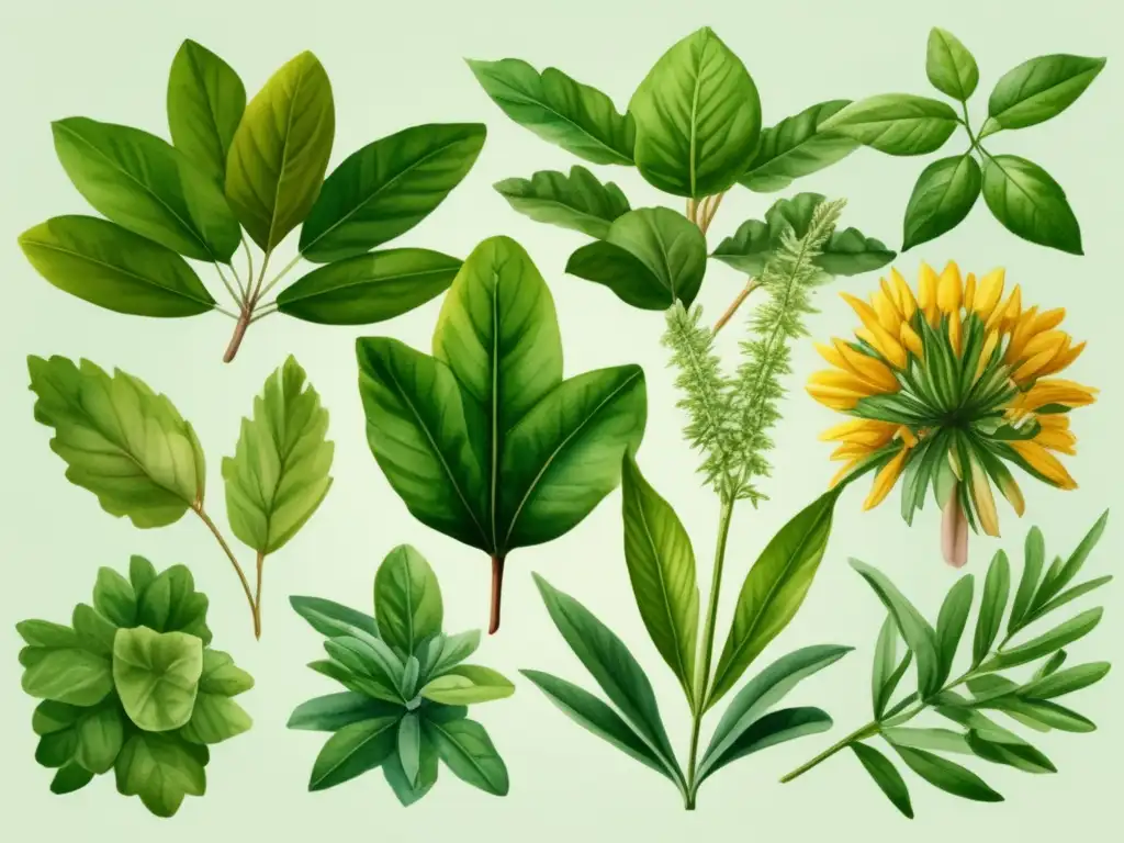 Usos Medicinales Plantas Peligro: Beneficios y Riesgos de imagen de plantas medicinales en acuarela