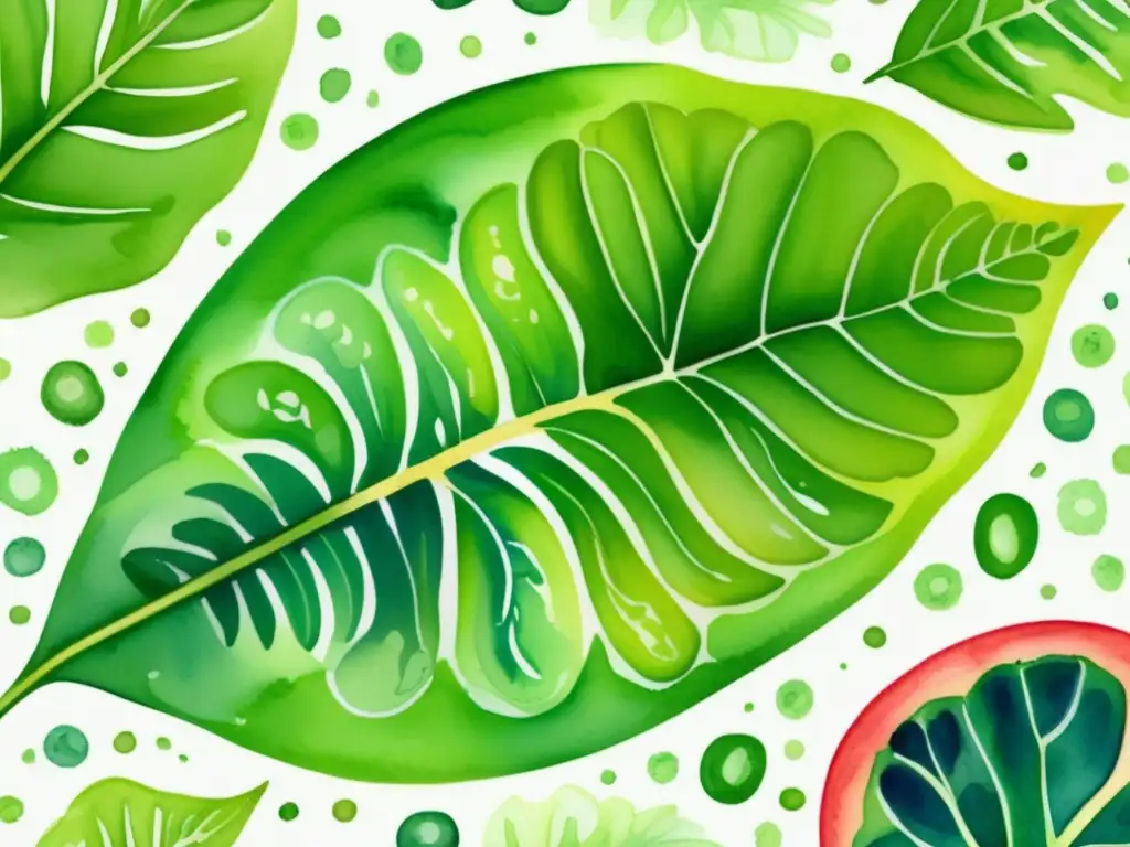 Ilustración acuarela: Importancia de la respiración celular en plantas