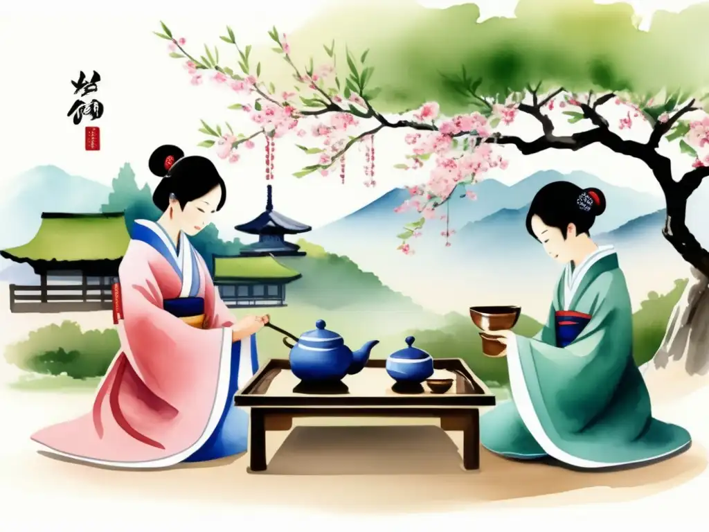 Ceremonia del té coreana con flor de cerezo: significado cultural