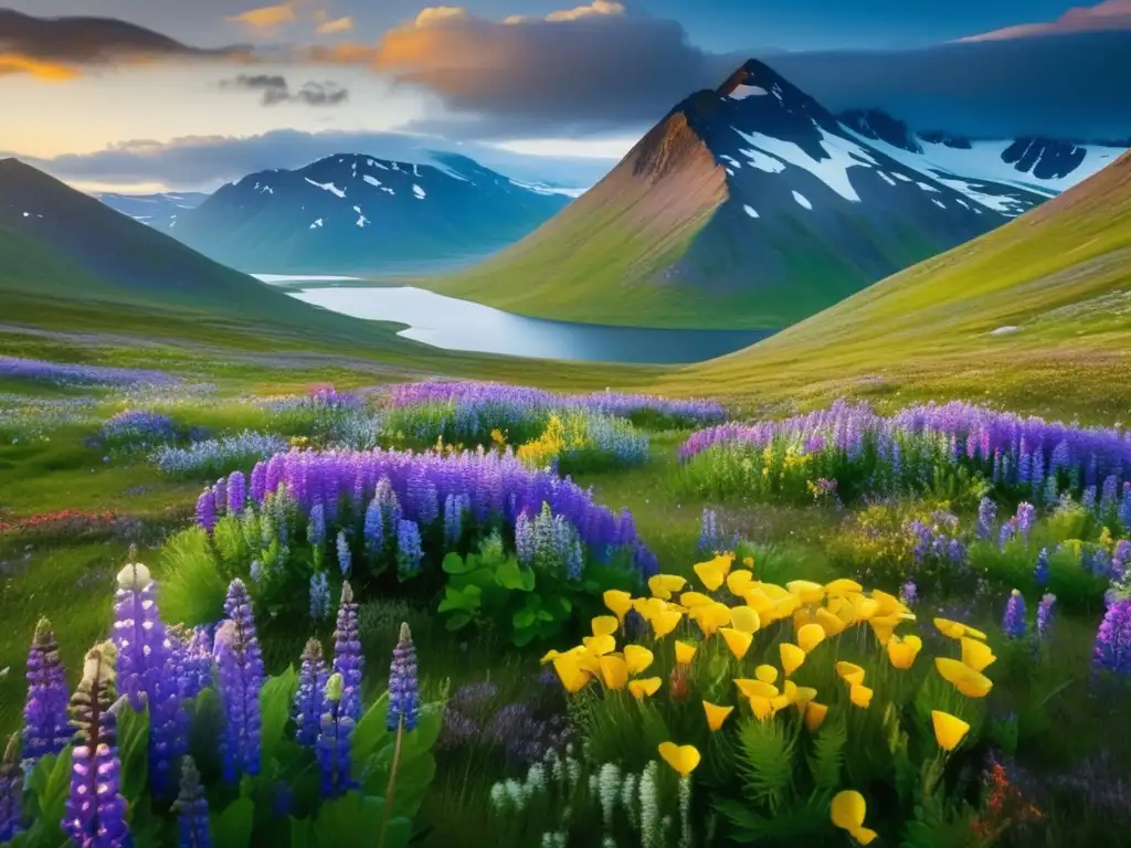 Ciclo de vida plantas Tundra: flores, montañas, glaciares, colores, belleza, naturaleza, tundra, vida vegetal